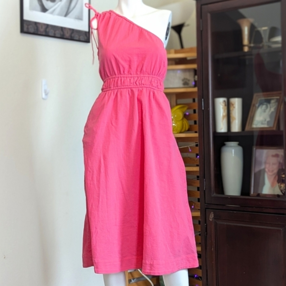 NWOT Free Assembly Pink One-Shoulder Dress